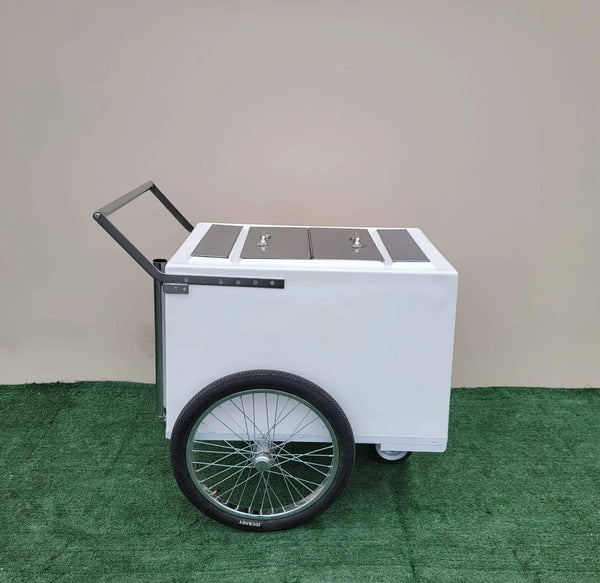 Standard Size Popsicle Cart with Bicycle Tires and Chrome Trim image 0