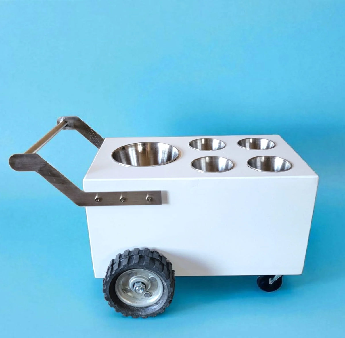 Mini Table Top Churro Cart, Esquite Cart, Elote Cart, Corn Cart, Dessert Display Cart for Home or Business with 4 toppings containers image 8