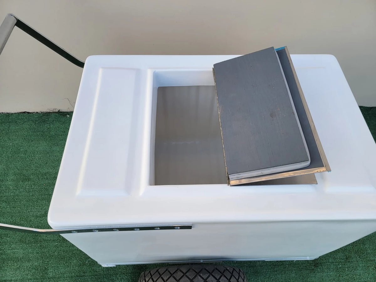 Classic Popsicle Cart Small Size – White with Thick Tires image 4