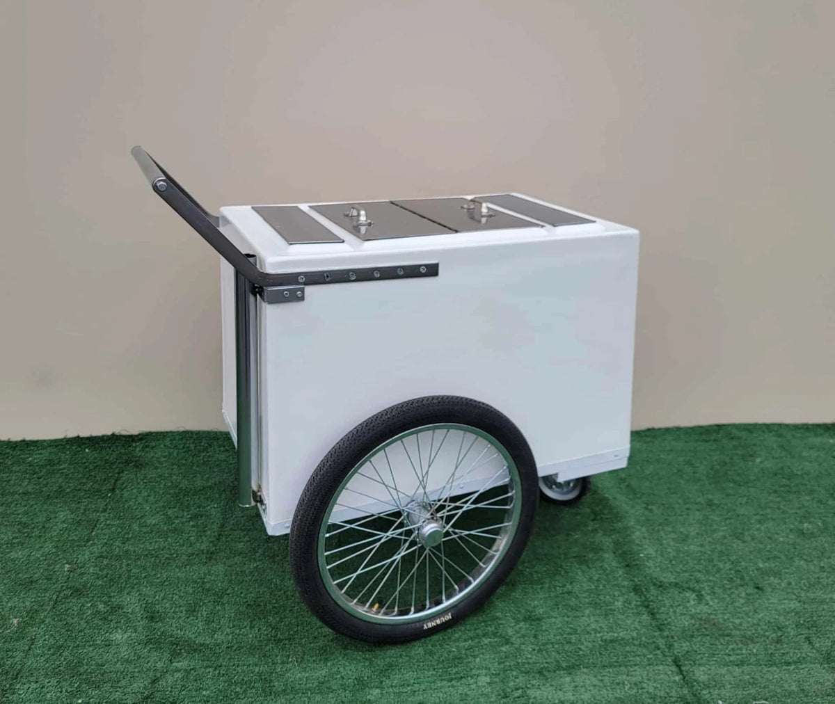 Standard Size Popsicle Cart with Bicycle Tires and Chrome Trim image 2