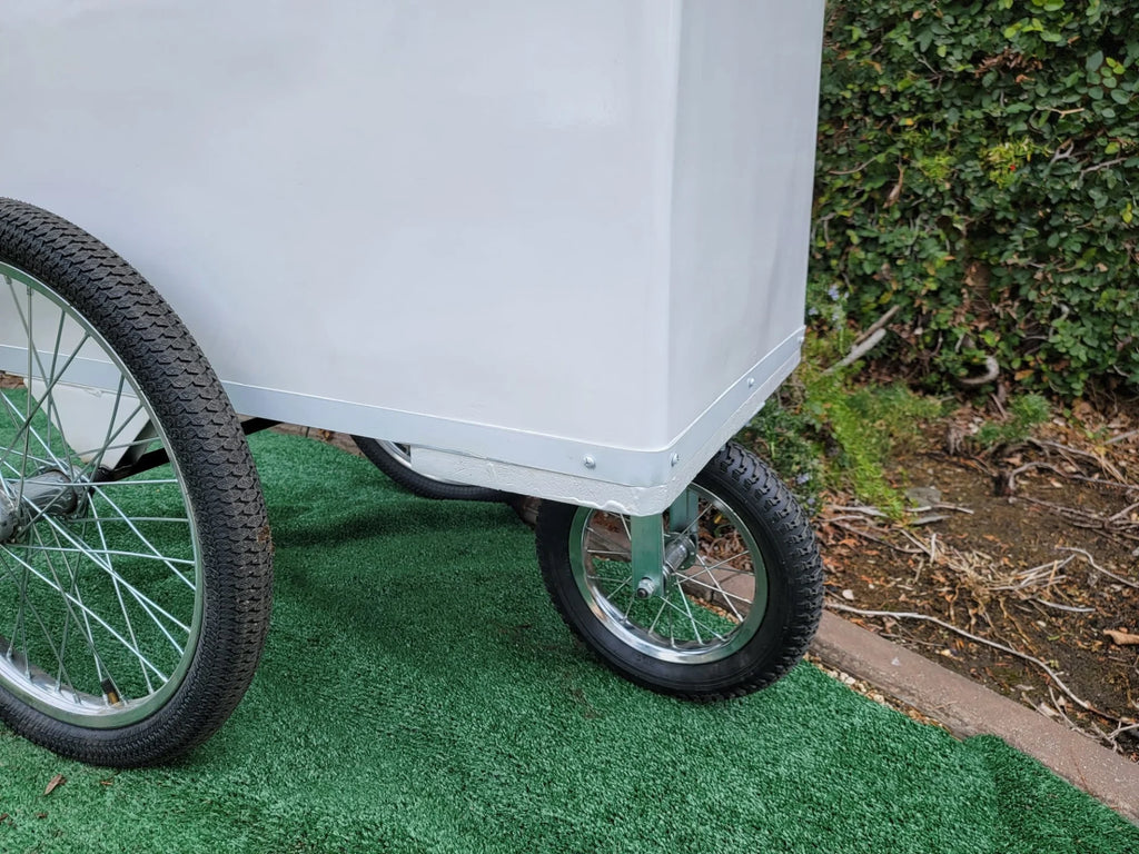 Tall Standard Popsicle Cart with Bicycle Tires & Sleek Chrome Trim image 7