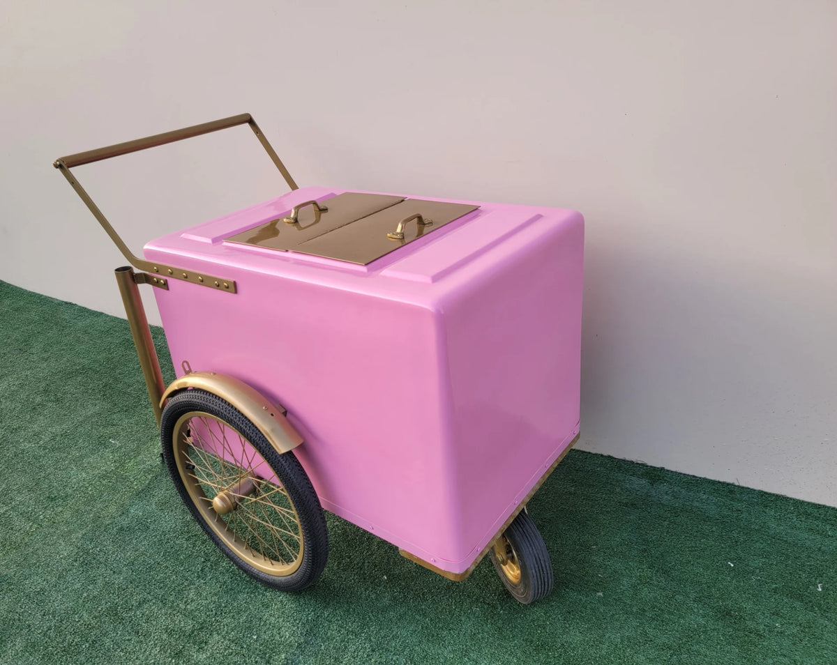 Standard Pink Popsicle Cart with Gold Trim for Events & Businesses image 4