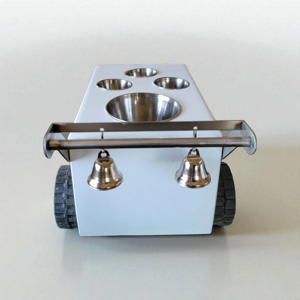 Mini Table Top Churro Cart, Esquite Cart, Elote Cart, Corn Cart, Dessert Display Cart for Home or Business with 3 toppings containers image 7