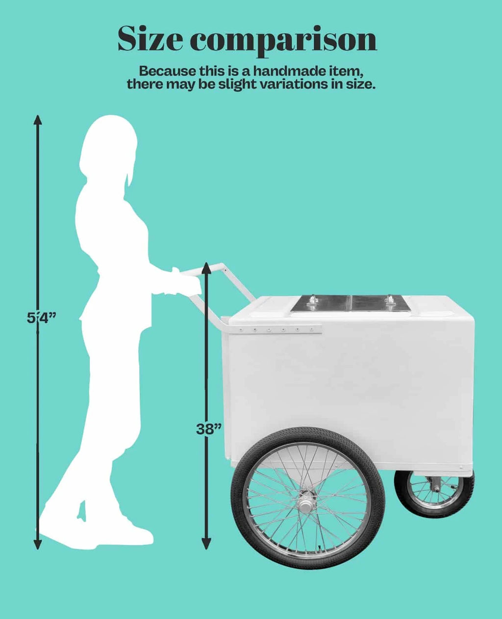 Taller Popsicle Cart with Bicycle Tires – Elegant &amp; Functional image 7