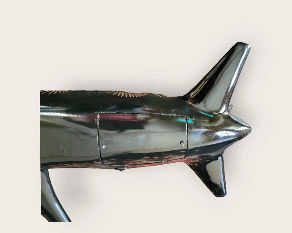 6 Shot Black Fiberglass Airplane Tequila Flight Tray with Stunning Lights image 2