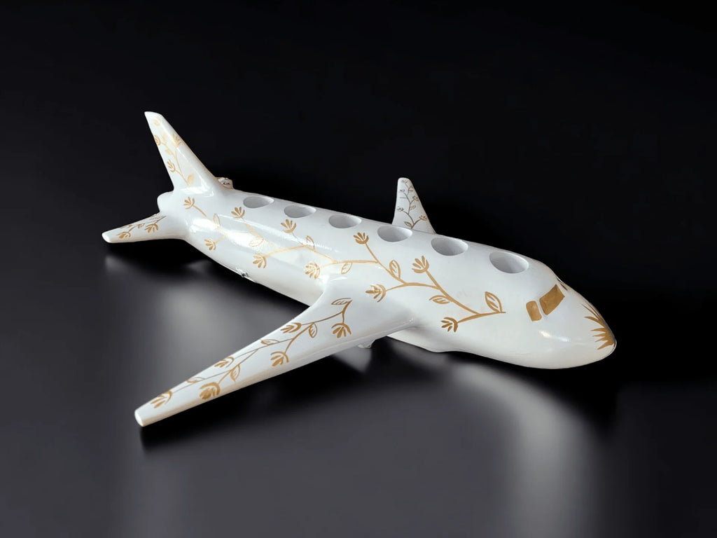 6 Shot White Airplane Tequila Flight Tray with Stunning Lights image 2