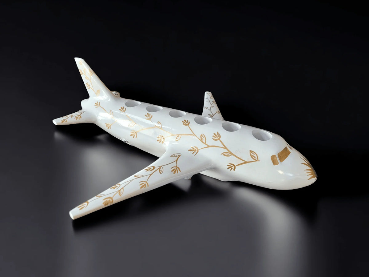 6 Shot White Airplane Tequila Flight Tray with Stunning Lights image 2
