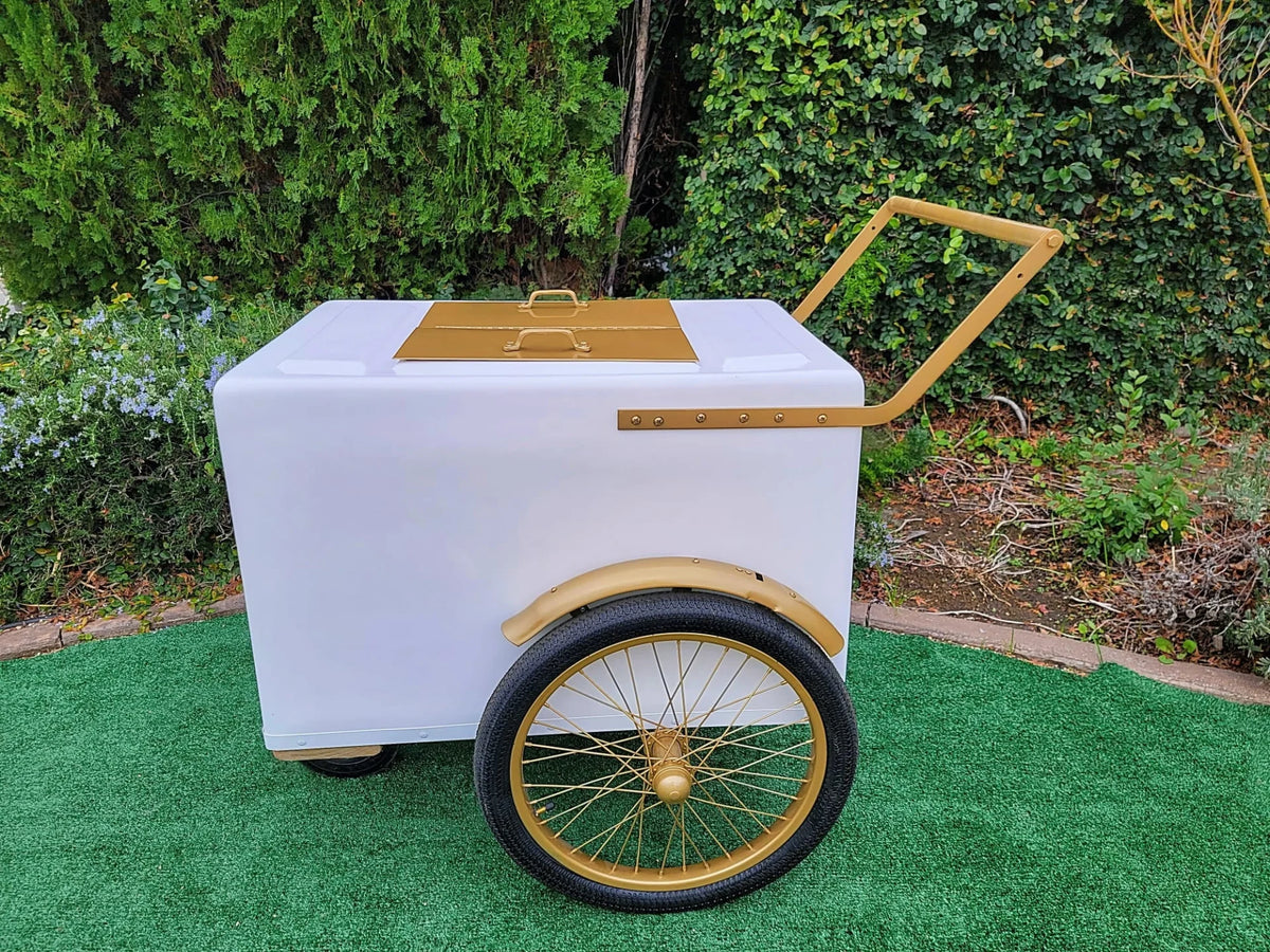 Elegant Standard Size Popsicle Cart – White with Gold Trim image 4