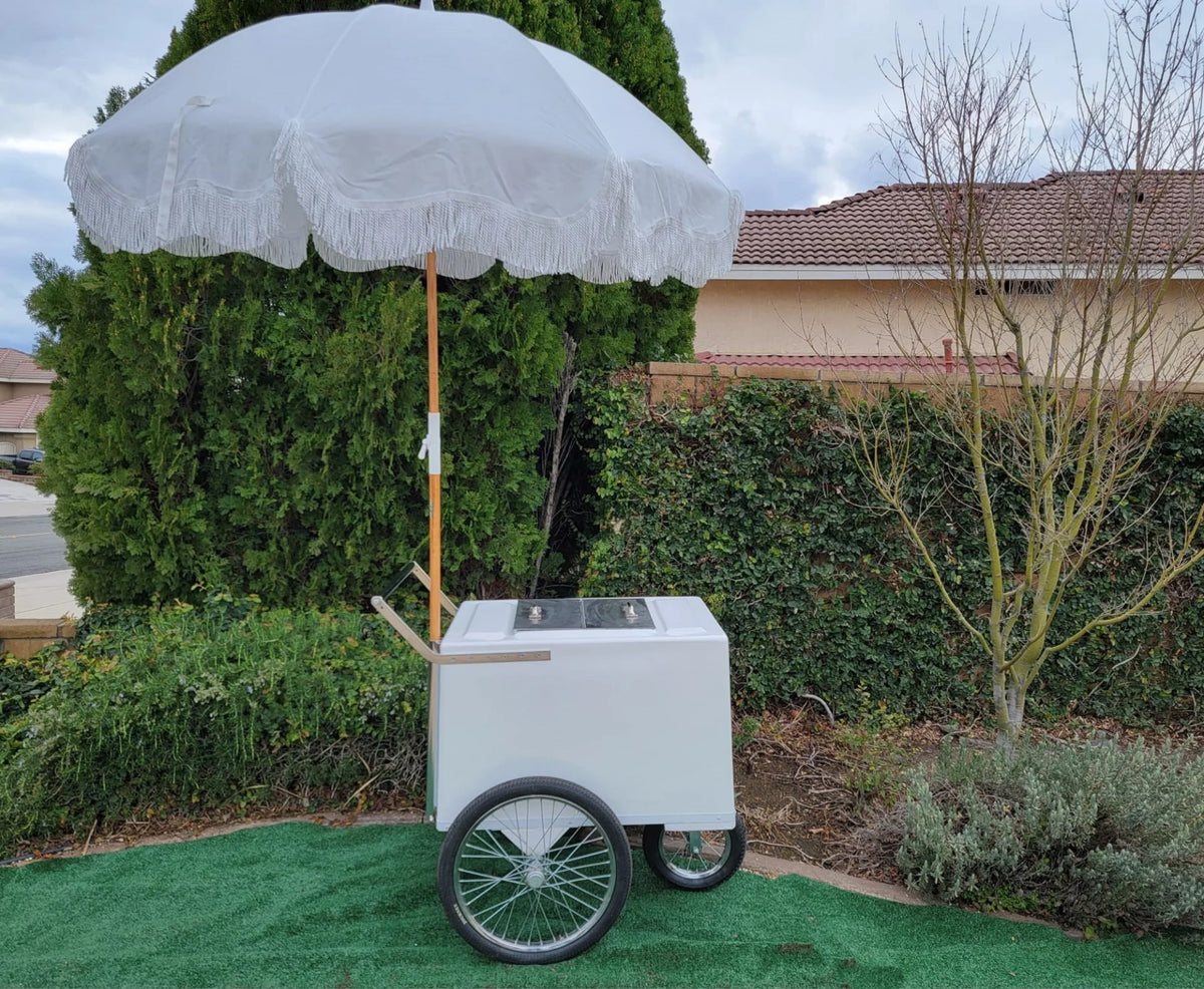 Tall Standard Popsicle Cart with Bicycle Tires & Sleek Chrome Trim image 3