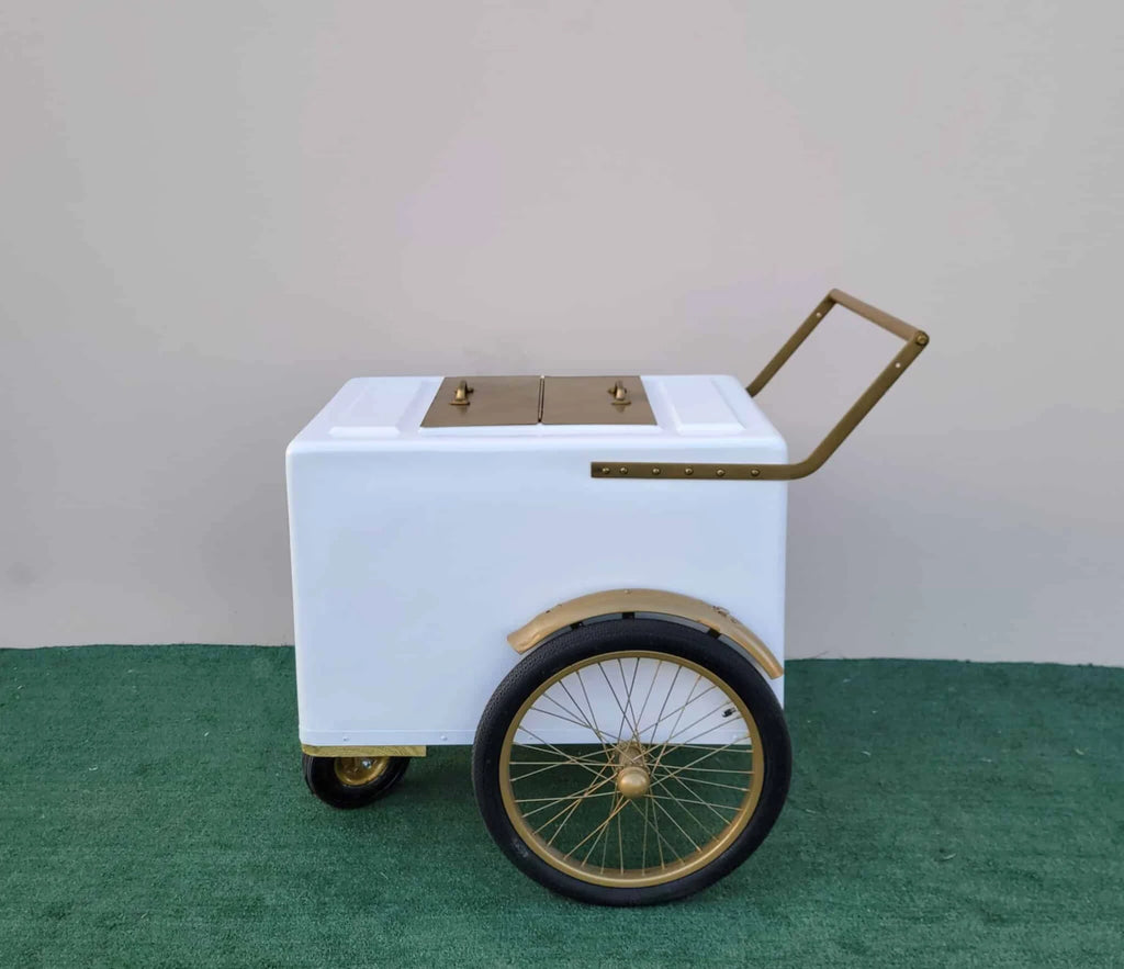 Elegant Standard Size Popsicle Cart – White with Gold Trim image 3