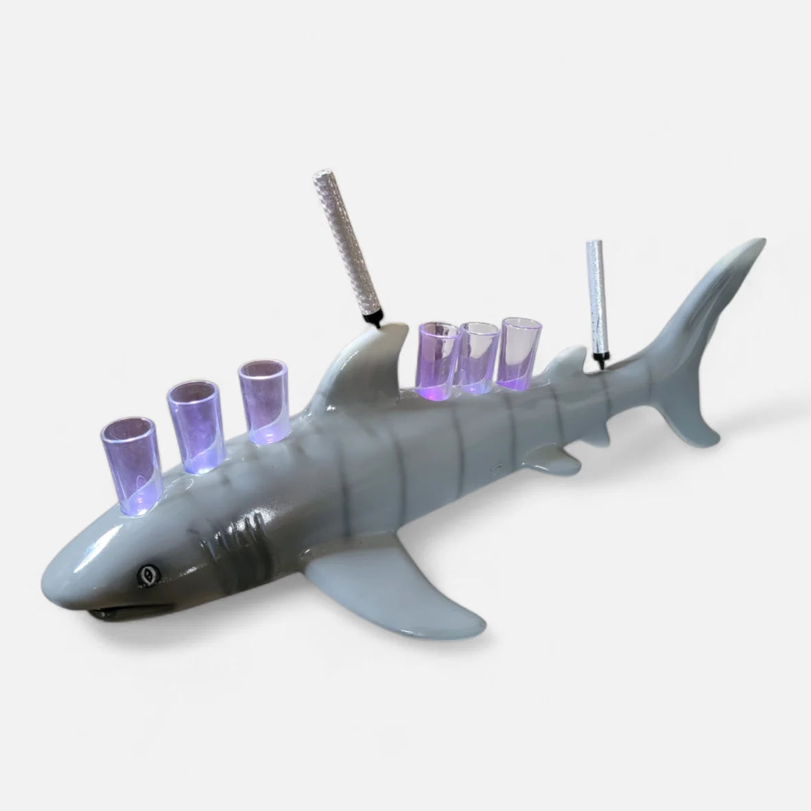 Fiberglass Shark Shot Tray with LED Lights – Bottle Service Shot Tray for Bars, Restaurants, Mariscos & Nightclubs – 6 Shot Glass Holder image 10
