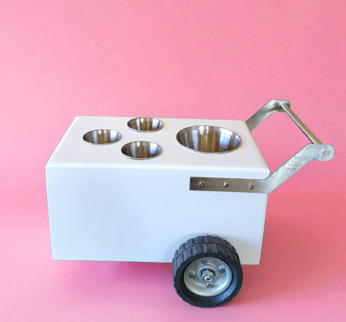 Mini Table Top Churro Cart, Esquite Cart, Elote Cart, Corn Cart, Dessert Display Cart for Home or Business with 3 toppings containers image 9