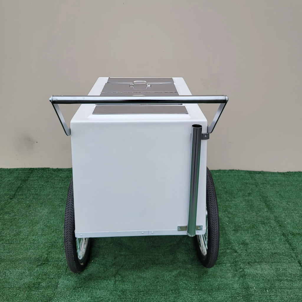 Tall Standard Popsicle Cart with Bicycle Tires &amp; Chrome Trim, 3 top openings image 3