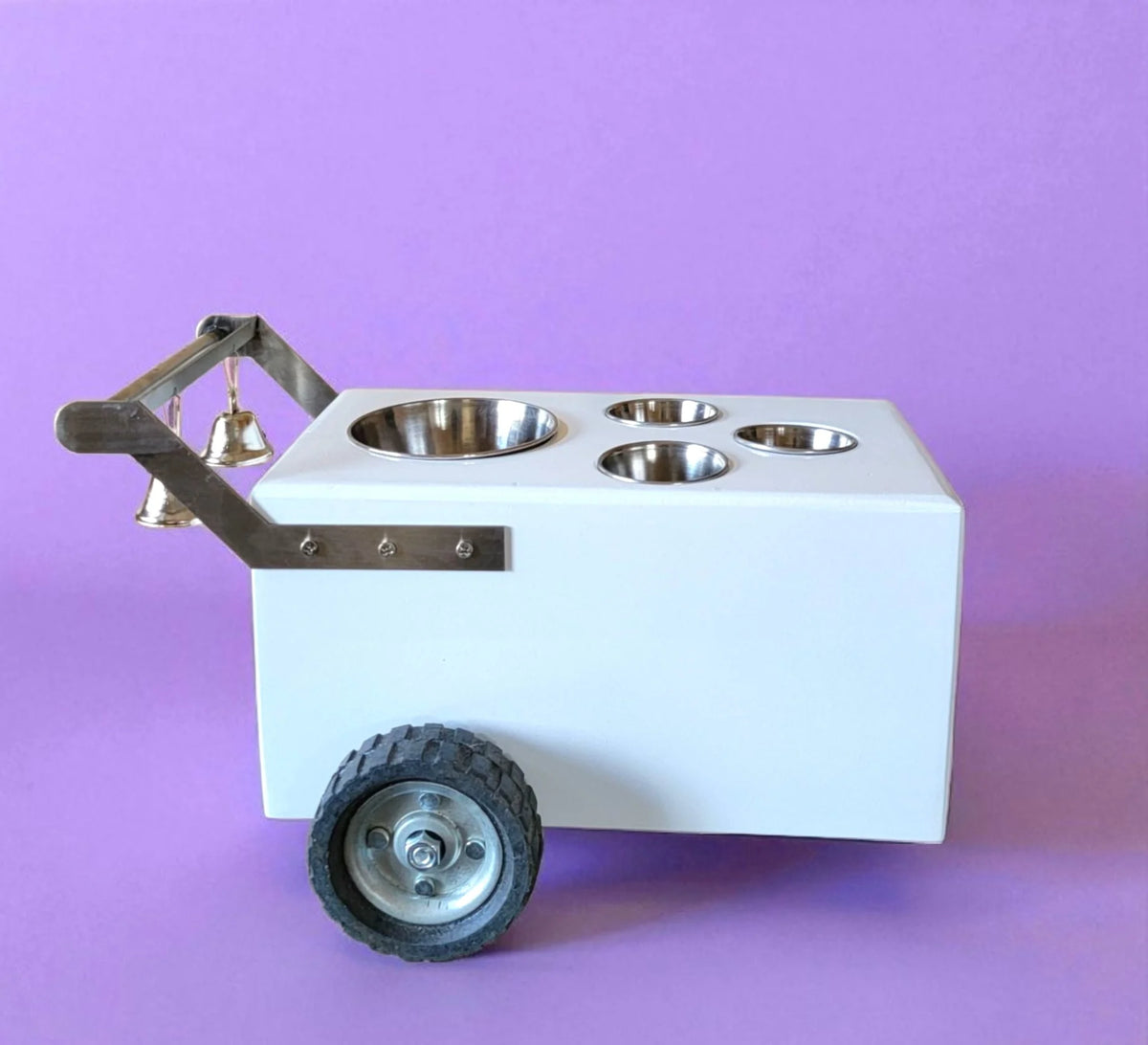 Mini Table Top Churro Cart, Esquite Cart, Elote Cart, Corn Cart, Dessert Display Cart for Home or Business with 3 toppings containers image 11