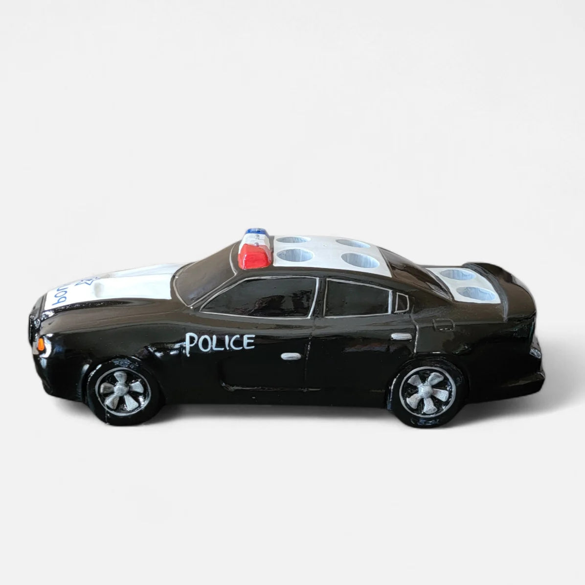 Police Car Tequila Shot Flight Tray with LED Lights – 6 Shot Glass Holder for Bars, Bottle Service, Parties & Events image 11