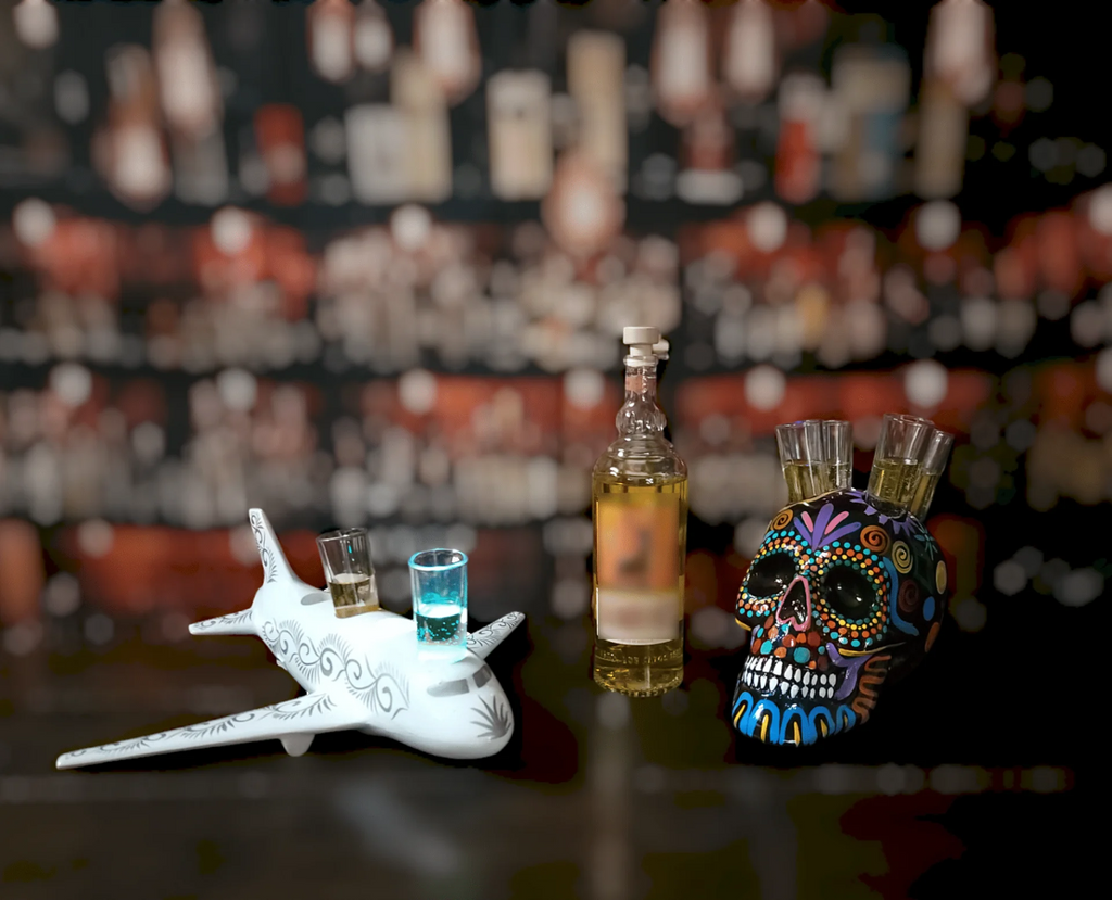 Black Skull Tequila Flight Tray with Lights for Unique Events image 2
