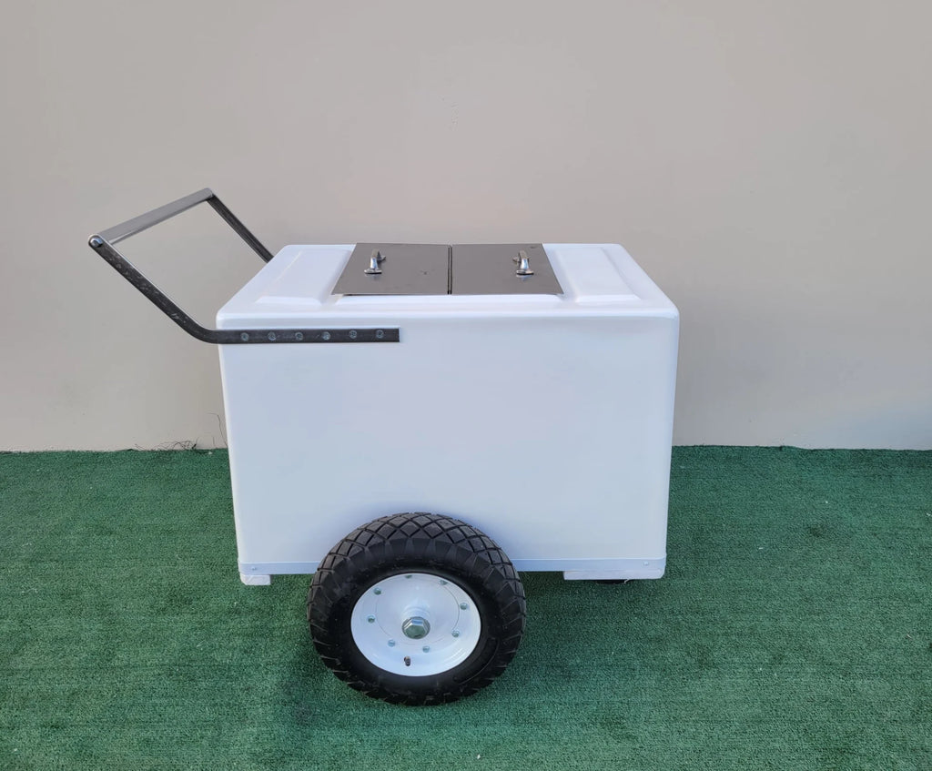 Classic Popsicle Cart Standard Size – White with Thick Tires image 3
