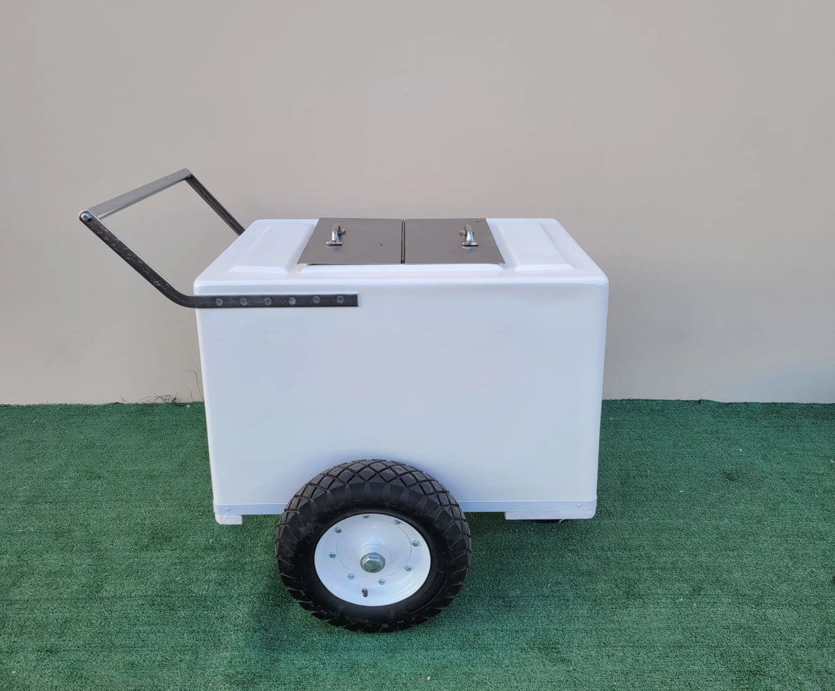 Classic Popsicle Cart Standard Size – White with Thick Tires image 3
