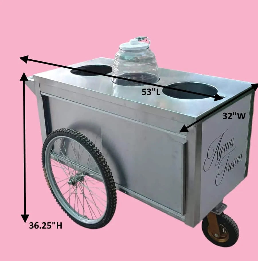 Elegant Agua Fresca / Vitrolero cart Bar/ Coffee cart  – Stainless Steel Dual-Purpose image 2