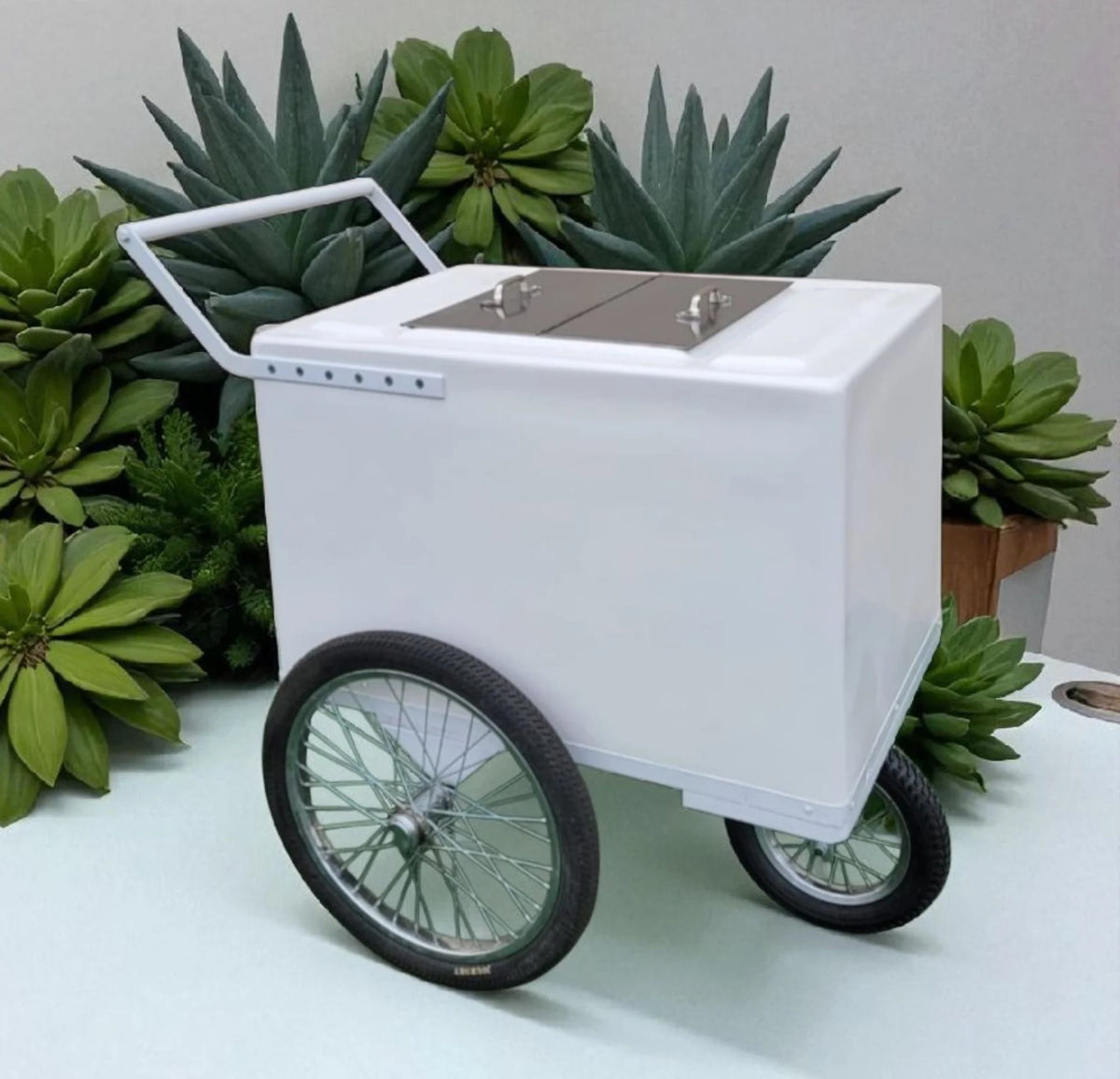 Taller Popsicle Cart with Bicycle Tires – Elegant &amp; Functional image 0