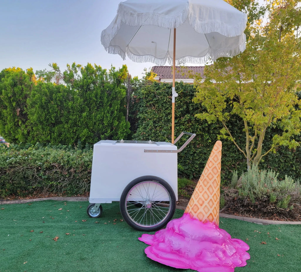 Melting Ice Cream Cone Prop 33.75” Upside Down – Pink Decoration image 0