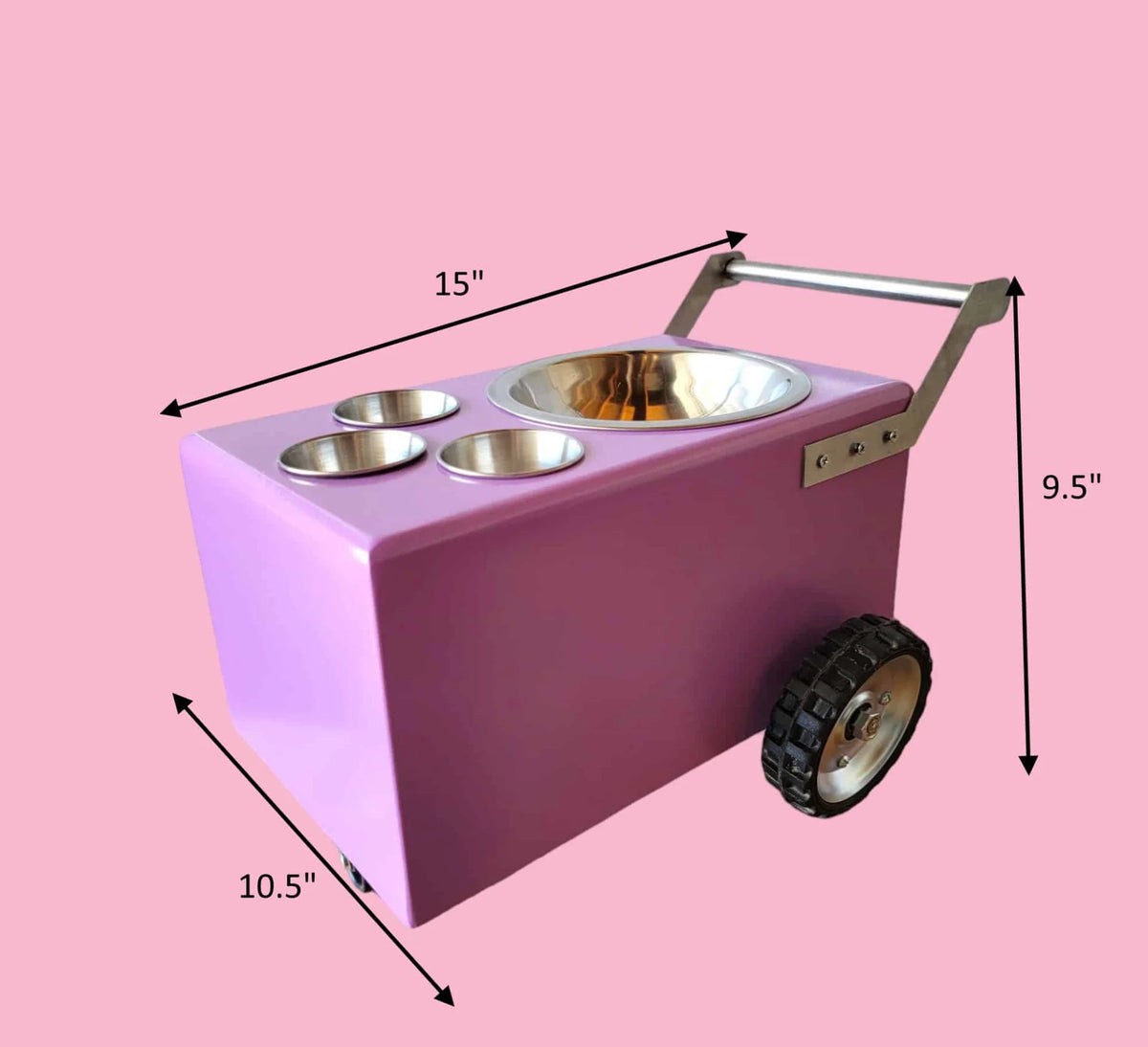 Set of 4 Colorful Small Table Top Ice Cream Cart / Snack Cart / Churro cart  – Boost Your Business image 2