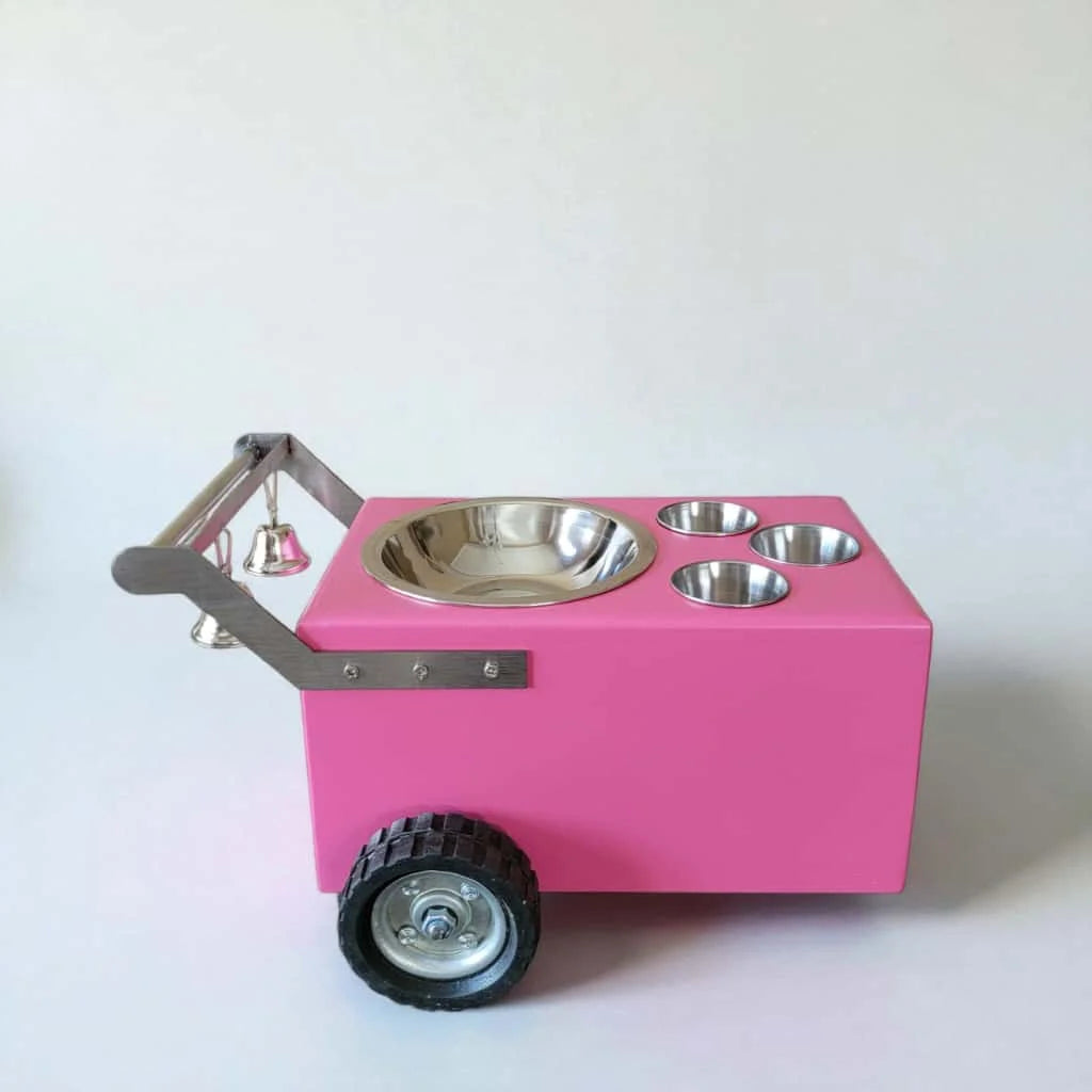 Set of 4 Colorful Small Table Top Ice Cream Cart / Snack Cart / Churro cart  – Boost Your Business image 4