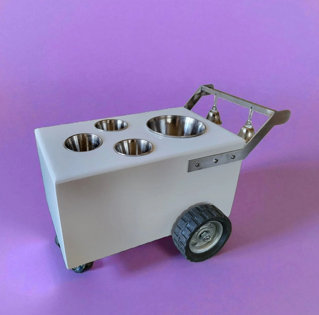 Mini Table Top Churro Cart, Esquite Cart, Elote Cart, Corn Cart, Dessert Display Cart for Home or Business with 3 toppings containers image 10