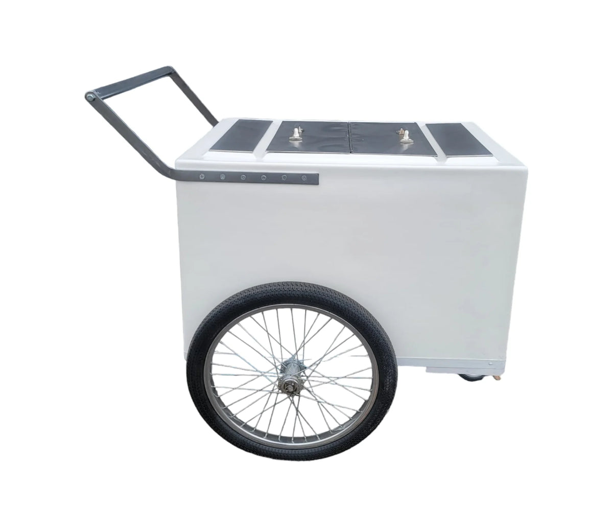 Standard Size Popsicle Cart with Bicycle Tires and Chrome Trim image 3