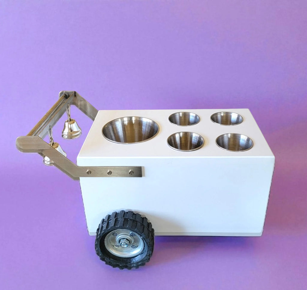 Mini Table Top Churro Cart, Esquite Cart, Elote Cart, Corn Cart, Dessert Display Cart for Home or Business with 4 toppings containers image 7