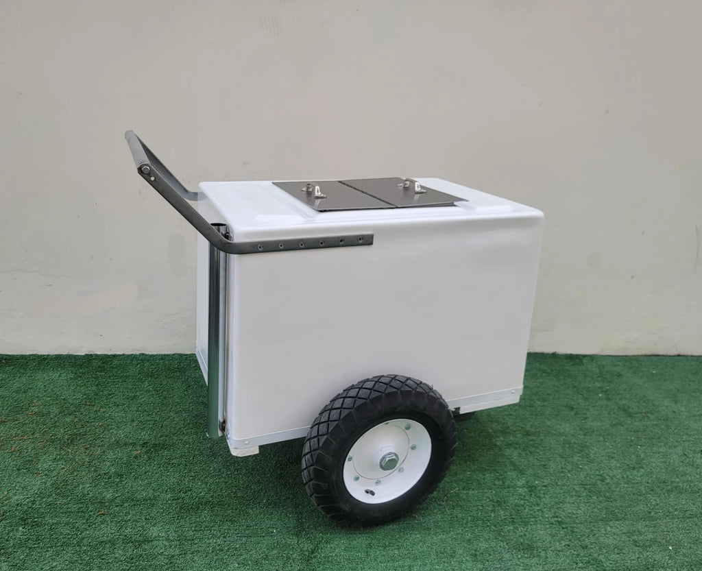 Classic Popsicle Cart Standard Size – White with Thick Tires image 5