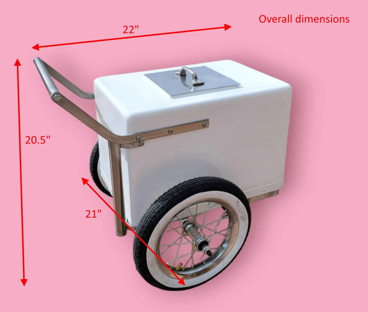 Baby Size Popsicle Cart with all black Bicycle Tires – Compact & Versatile image 9