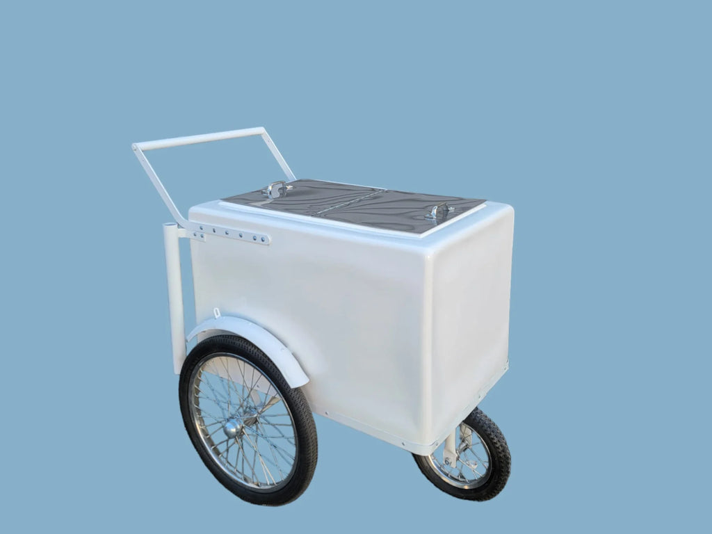 Standard Size Popsicle Cart with XL Door & Sleek White Trim image 1