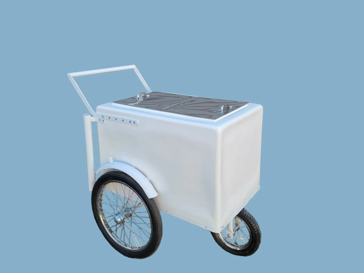 Standard Size Popsicle Cart with XL Door & Sleek White Trim image 1