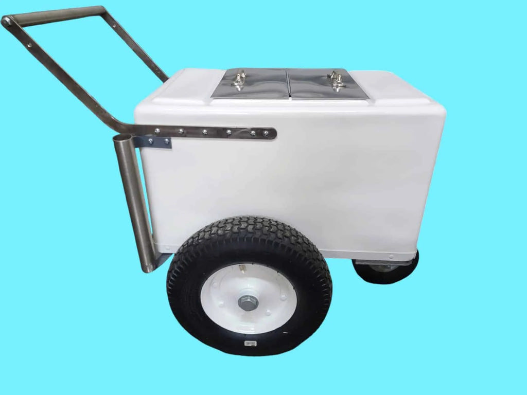 Classic Popsicle Cart Small Size – White with Thick Tires image 1