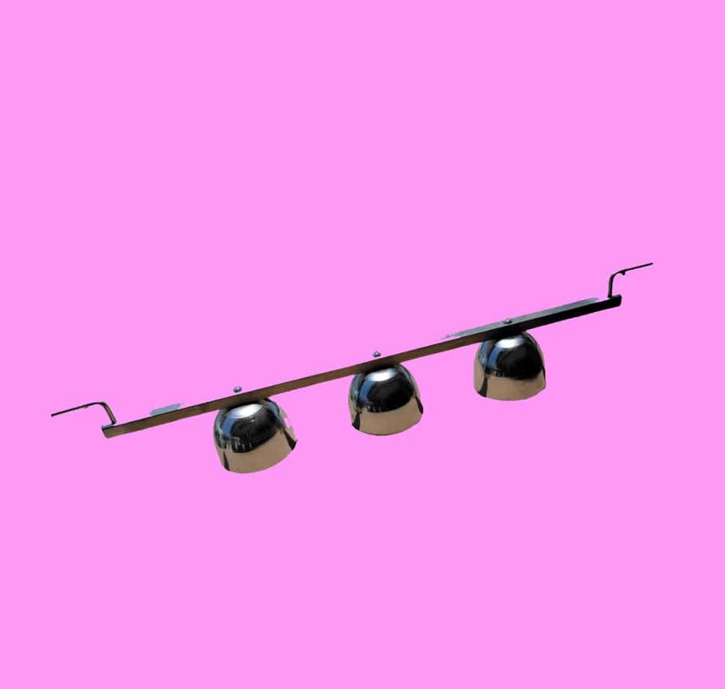 Chrome Popsicle Cart Bells – Set of 3 for Standard Size Carts image 0