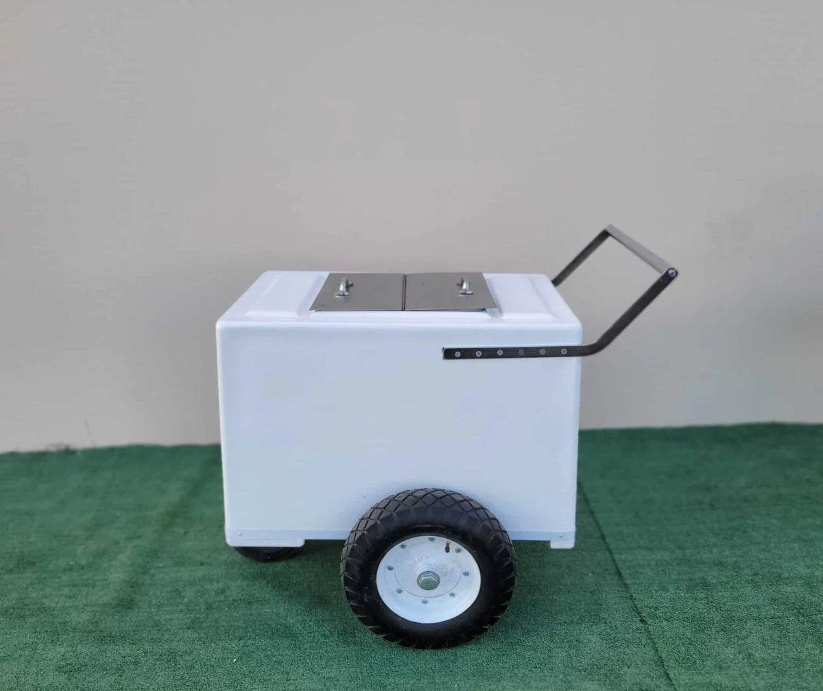 Classic Popsicle Cart Standard Size – White with Thick Tires image 4