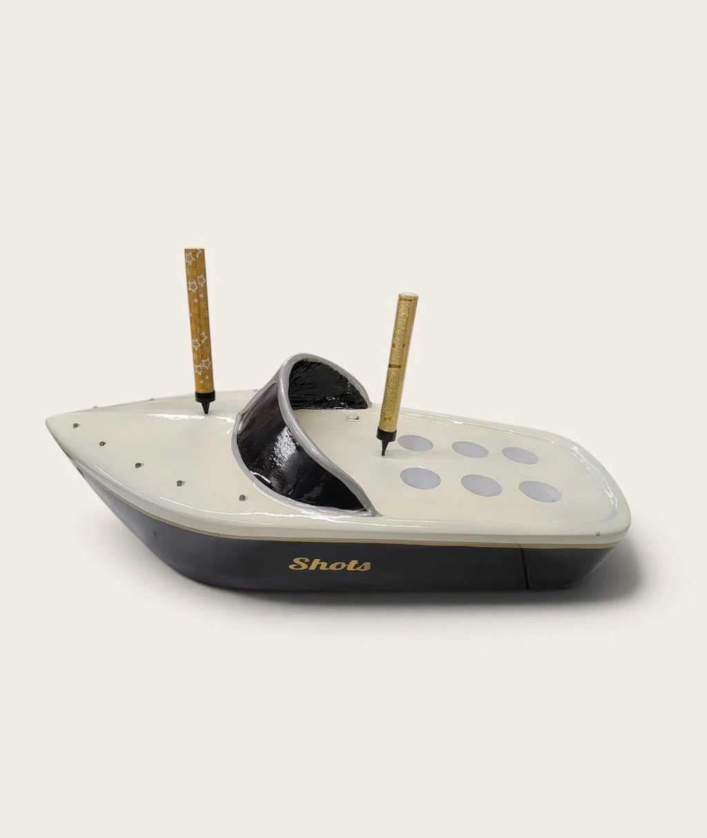 Boat Shot Flight Tray with LED Lights | Tequila Shot Serving Tray | Shot Glass Holder | Bar Drink Server | Beach Bar Decor | Boat Lover Gift | Bottle Service Tray