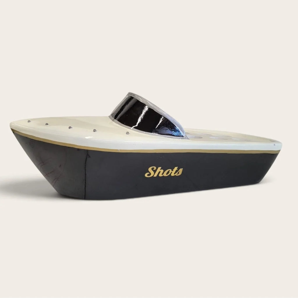 Boat Shot Flight Tray with LED Lights | Tequila Shot Serving Tray | Shot Glass Holder | Bar Drink Server | Beach Bar Decor | Boat Lover Gift | Bottle Service Tray