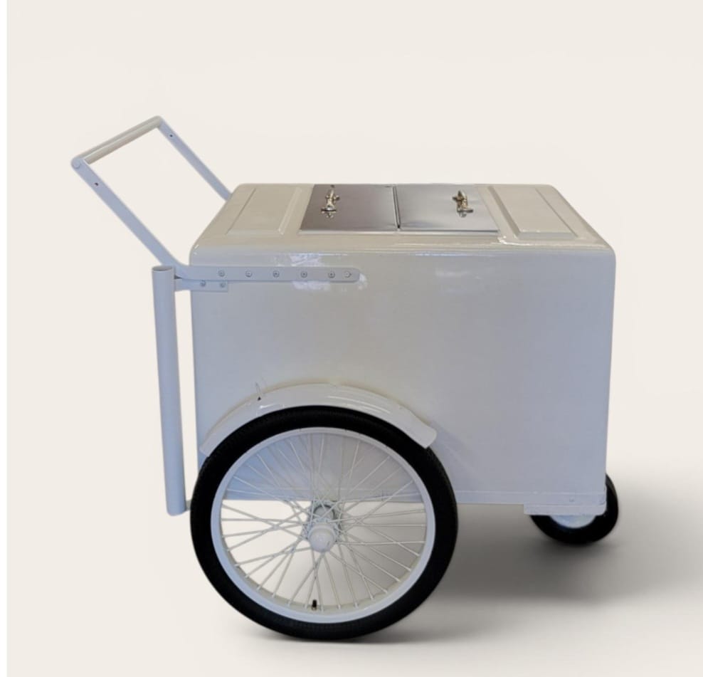 Popsicle Cart all white with Fenders Standard Size – Sleek & Functional All white