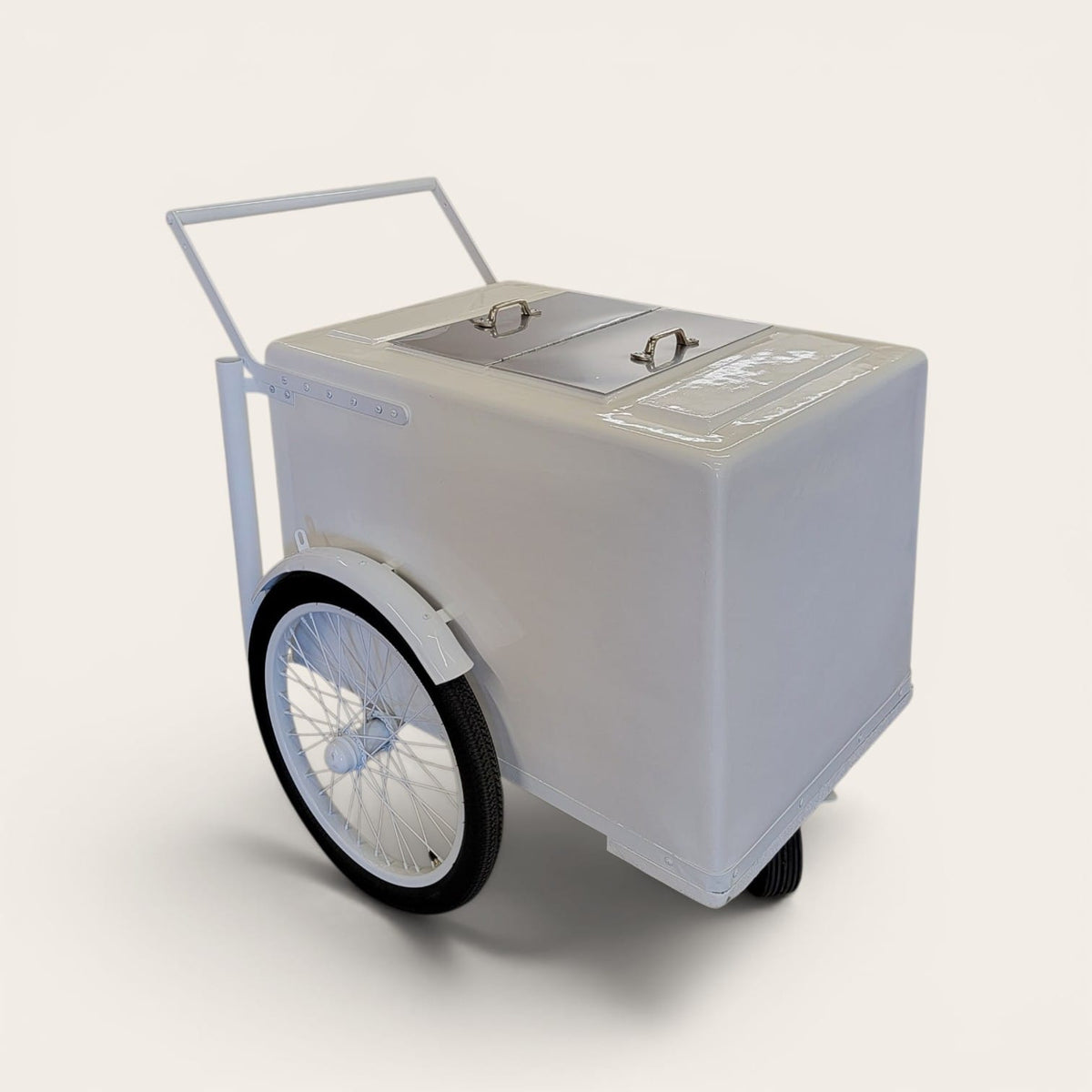Popsicle Cart all white with Fenders Standard Size – Sleek & Functional All white