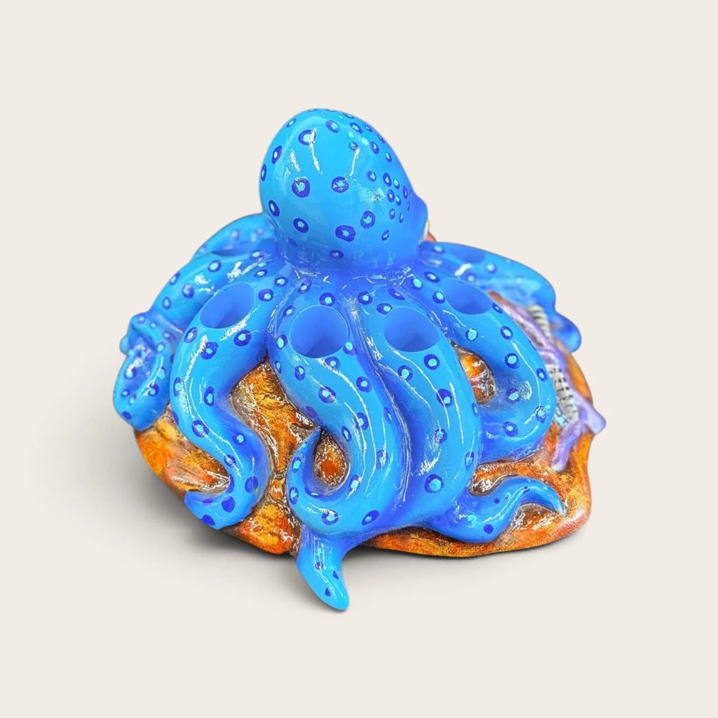 Fiberglass Octopus Shot Tray with LED Lights – Bottle Service Tray for Bars, Restaurants, Seafood & Mariscos – 7 Shot Glass Holder