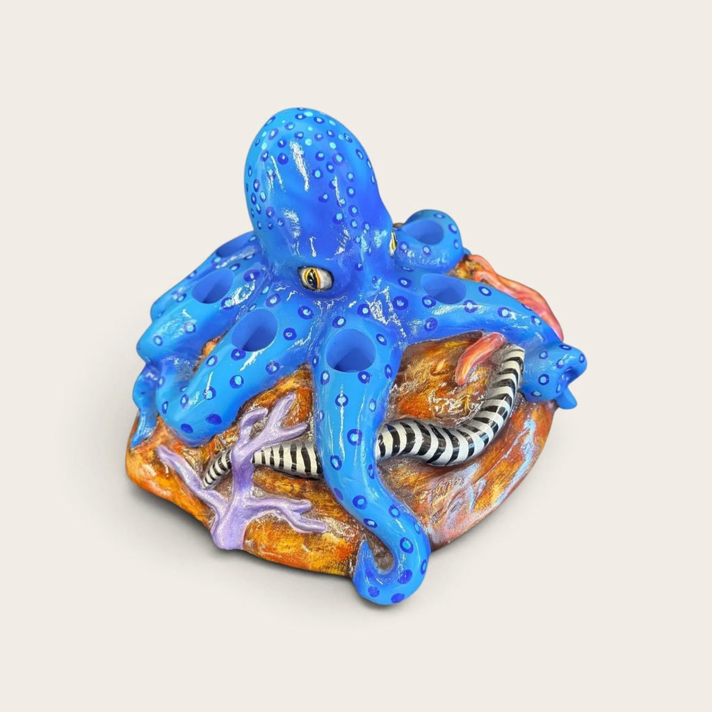 Fiberglass Octopus Shot Tray with LED Lights – Bottle Service Tray for Bars, Restaurants, Seafood & Mariscos – 7 Shot Glass Holder