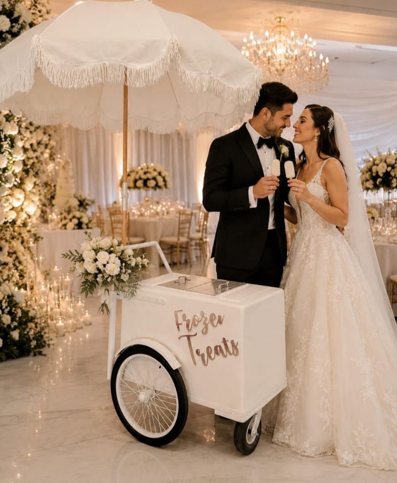 Popsicle Cart all white with Fenders Standard Size – Sleek & Functional All white