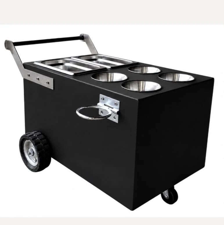 Table Top 2 compartments Ice Cream Cart / Snack Cart/Churro cart with Paleta Cart Handle - Boost your sales