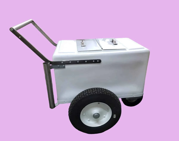 Classic Popsicle Cart Small Size – White with Thick Tires image 0