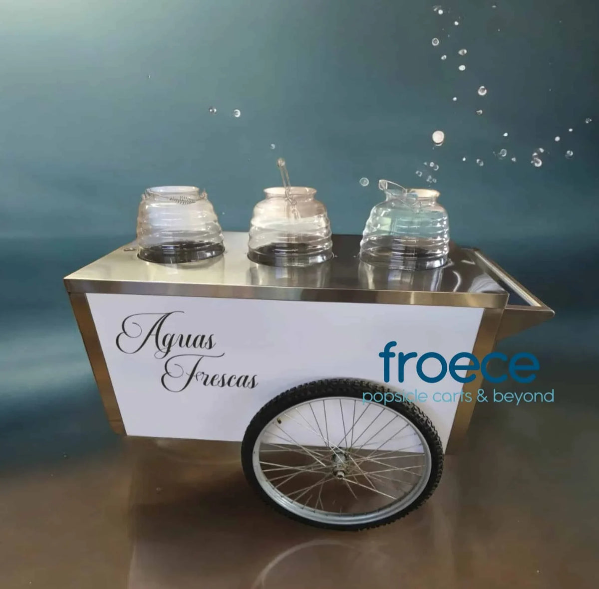 Elegant Agua Fresca / Vitrolero cart Bar/ Coffee cart  – Stainless Steel Dual-Purpose image 0