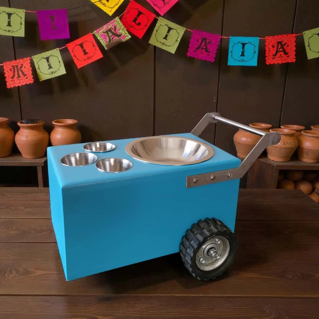 Colorful Small Table Top Ice Cream Cart / Snack Cart / Churro cart  – Boost Your Business<span> - </span>Blue image