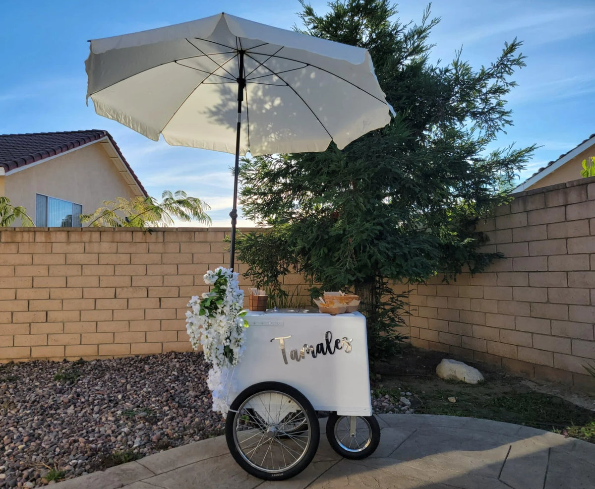 Tall Standard Popsicle Cart with Bicycle Tires &amp; Chrome Trim, 3 top openings image 6