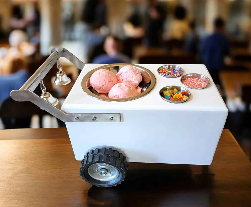 Small Table Top Ice Cream Cart / Snack Cart / Churro cart  – Boost Your Business<span> - </span>White image